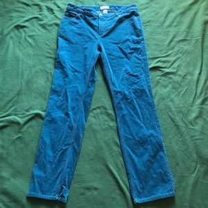 Charter Club Teal Corduroy Pants Size 8